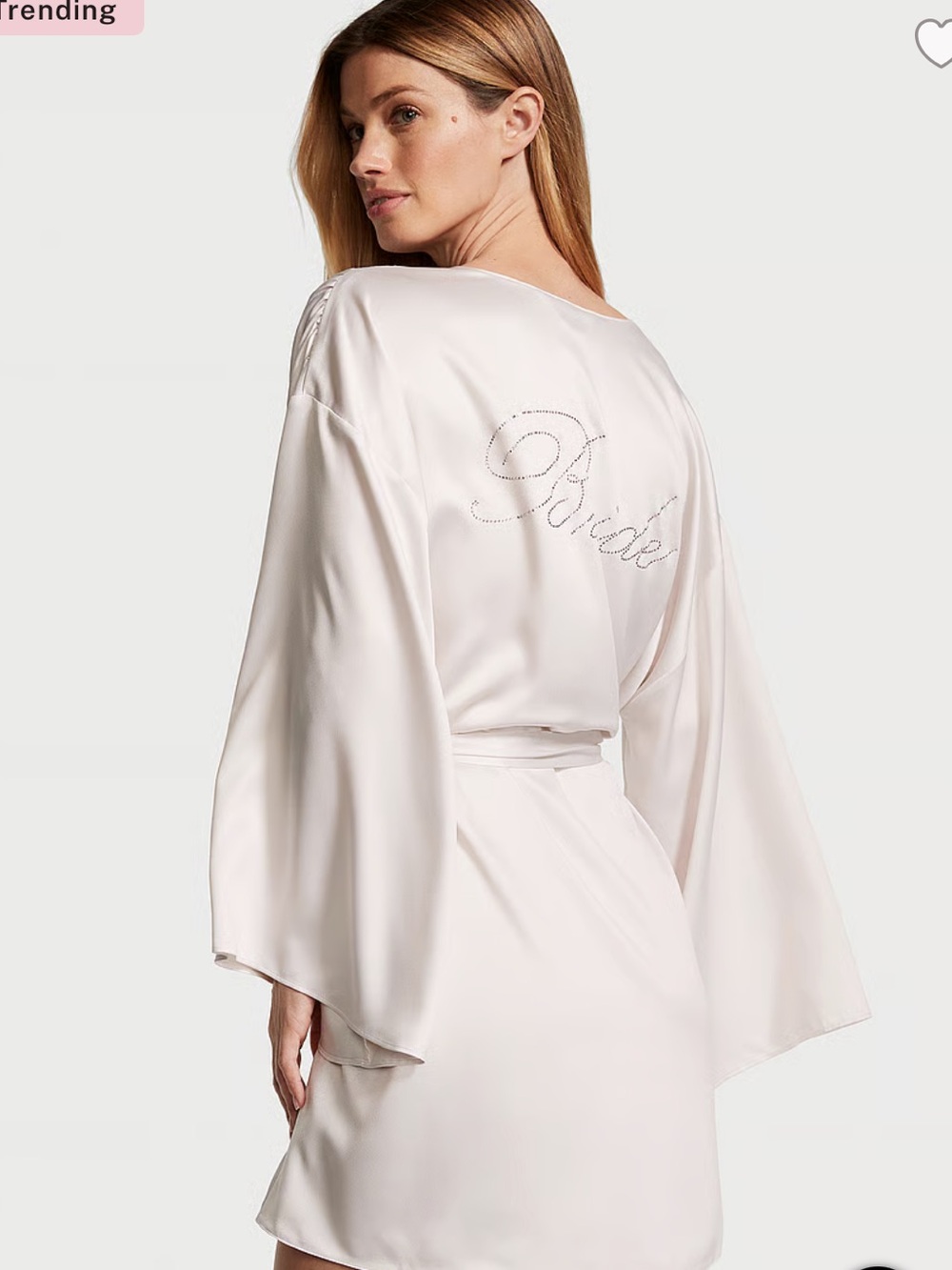 VICTORIA'S SECRET
Bride Embellished Satin Short Robe XS/S